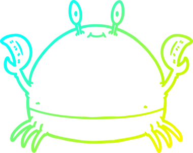 Bir insan tarafından çizilmiş bir yengecin soğuk gradyan çizgisi