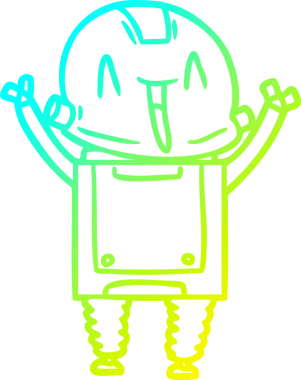 Bir insan tarafından çizilmiş soğuk gradyan robot çizimi