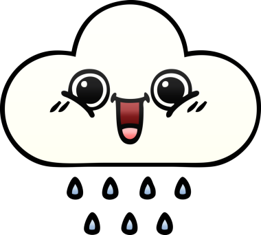 Bir insan tarafından çizilen yağmur bulutunun gölgeli çizimi