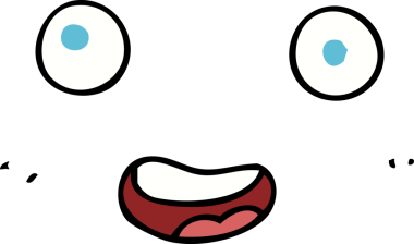 Bir insan tarafından çizilmiş çizgi film yüzü