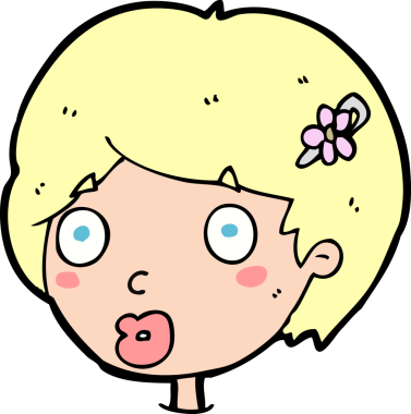 Bir insan tarafından çizilmiş bir kadın yüzü.