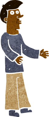 Bir insan tarafından çizilmiş garip bir adam.