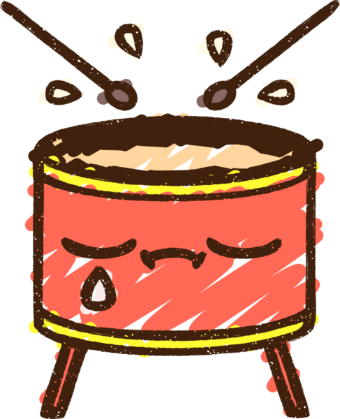 Ağlayan Davul Tebeşiri Bir insan tarafından çizilen