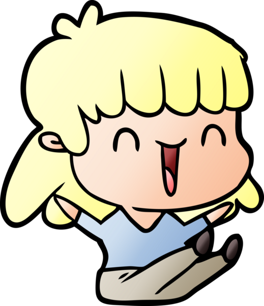 Bir insan tarafından çizilmiş karikatür kadın.