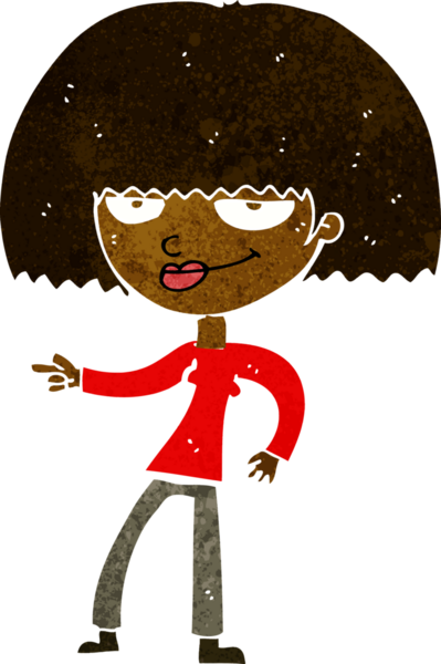 Bir insan tarafından çizilmiş mutlu kadın çizgi filmi.