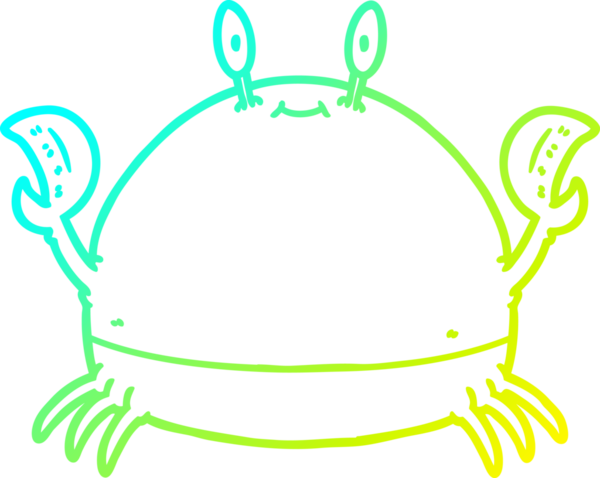 Bir insan tarafından çizilmiş bir yengecin soğuk gradyan çizgisi