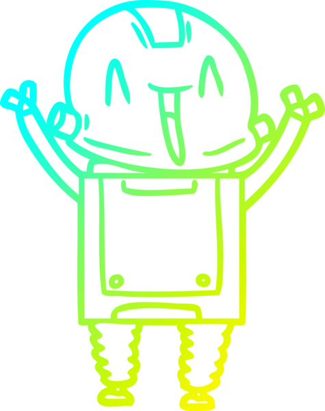 Bir insan tarafından çizilmiş soğuk gradyan robot çizimi