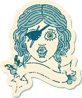 Retro Dövme Tarzı Bir insan tarafından çizilmiş insan düzenbaz karakter yüzü