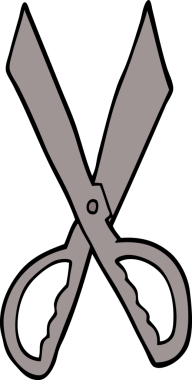 Bir insan tarafından çizilmiş karalama makasları.