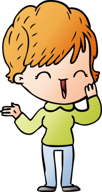 Bir insan tarafından çizilmiş gülen kadın çizgi filmi.