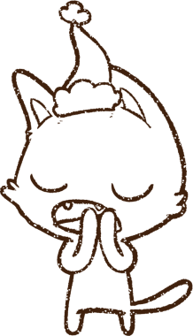 Noel Kedi Kömürü Bir insan tarafından çizilmiş