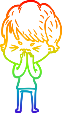 Bir insan tarafından çizilmiş karikatür çizimi.