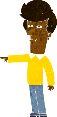 Çizgi filmci bir insan tarafından çizilmiş.