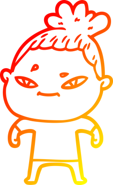 Bir insan tarafından çizilmiş bir karikatür kadın çizimi