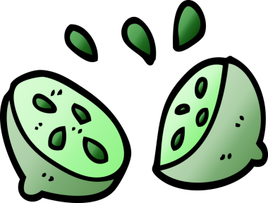 Bir insan tarafından çizilmiş yarım limon karalaması.