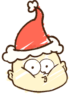 Bir insan tarafından çizilen Noel Adam Tebeşiri