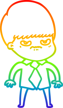 gökkuşağı gradyan çizgi çizimi bir insan tarafından çizilmiş bir çizgi çocuk