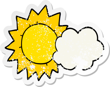 Bir insanın çizdiği karikatür hava durumunun sıkıntılı çıkartması.