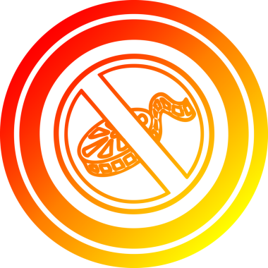 Bir insan tarafından çizilen sıcak gradyan bitiş çizili dairesel bir simge yok