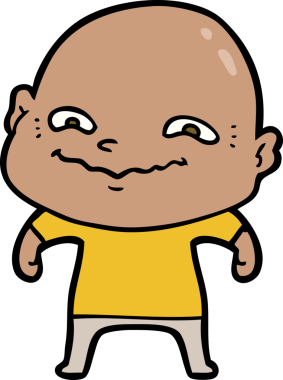 Bir insan tarafından çizilmiş ürkütücü bir çizgi film.