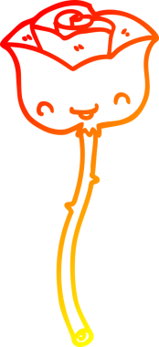 Bir insan tarafından çizilen çizgi filmin sıcak gradyan çizimi