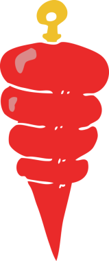 Bir insan tarafından çizilmiş noel süslemesinin düz renk çizimi