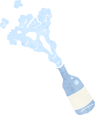 Bir insan tarafından çizilmiş su şişesi.