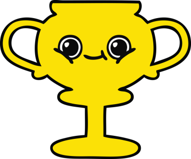 Bir insan tarafından çizilmiş sevimli bir kupa karikatürü.