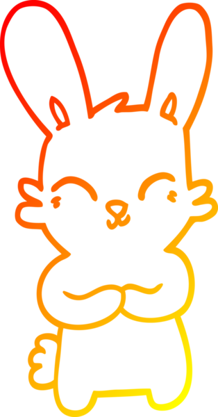 Bir insan tarafından çizilmiş sevimli bir tavşan çizimi.