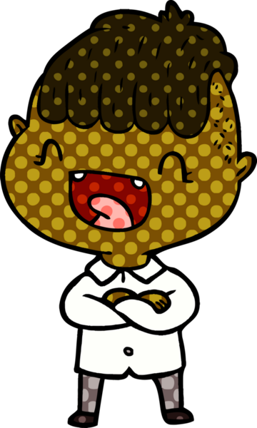 Bir insan tarafından çizilmiş mutlu çocuk çizgi filmi.