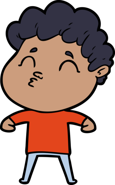 Çizgi film adamı somurtuyor Bir insan tarafından çizilmiş