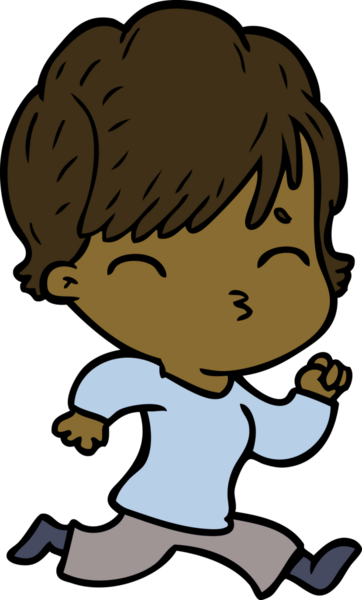 Bir insan tarafından çizilmiş bir çizgi film kadını.