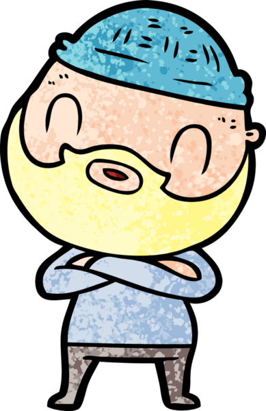 Bir insan tarafından çizilmiş sakallı bir adam.