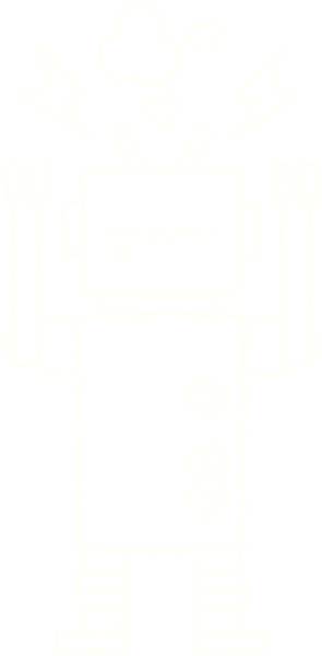 Bir insan tarafından çizilen Kırık Robot Tebeşiri