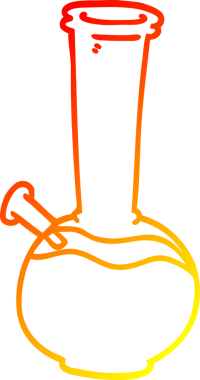 Bir insan tarafından çizilen çizgi film nargilesinin sıcak çizgi çizimi