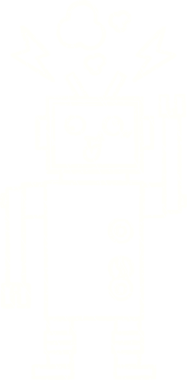 Bir insan tarafından çizilen robot tebeşiri.