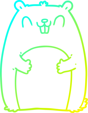 Bir insan tarafından çizilmiş mutlu bir sincap çizimi.