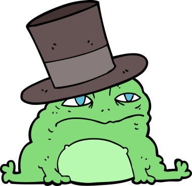 Bir insan tarafından çizilmiş zengin kara kurbağası.