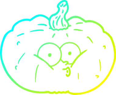 Bir insan tarafından çizilmiş bir çizgi balkabağı çizimi.