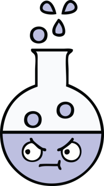 Bir insan tarafından çizilmiş bir test tüpü karikatürü.