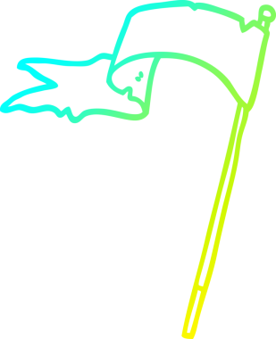 Bir insan tarafından çizilen bayrağın soğuk gradyan çizgisi.