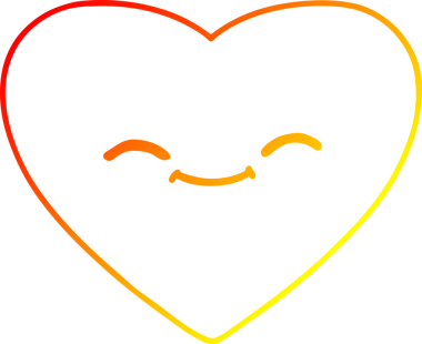 Bir insan tarafından çizilen mutlu aşk kalbinin çizgi çizimi.