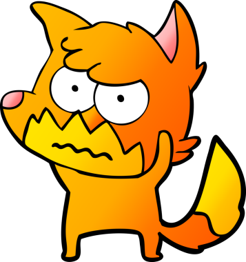 Bir insan tarafından çizilmiş bir tilki.