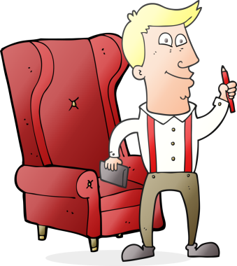 Bir insan tarafından çizilmiş defter ve kalemle çizilmiş bir karikatürcü.