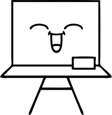 Bir insan tarafından çizilmiş beyaz bir karikatür.