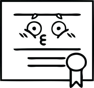 Mezuniyet diplomasını çizen çizgi bir insan tarafından çizilmiş.