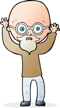 Bir insan tarafından çizilmiş kel bir adam.