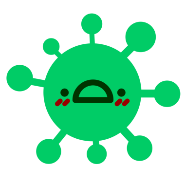 Bir insan tarafından çizilmiş nahoş bir sürpriz virüs.