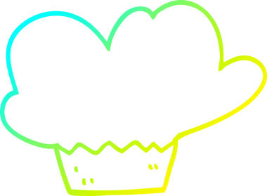 Bir insan tarafından çizilmiş soğuk gradyan çizgisi.