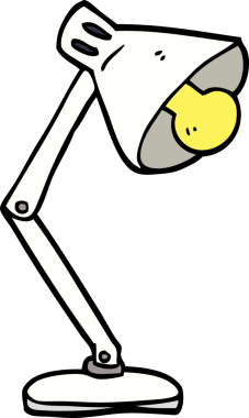 Bir insan tarafından çizilmiş karalama ofis lambası.